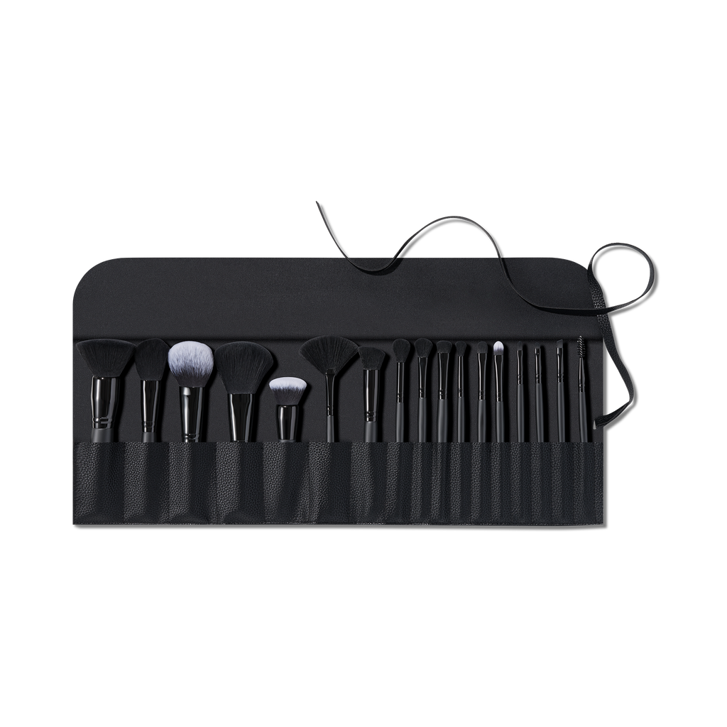 17-Piece Ultimate Makeup Brush Set & Travel Roll
