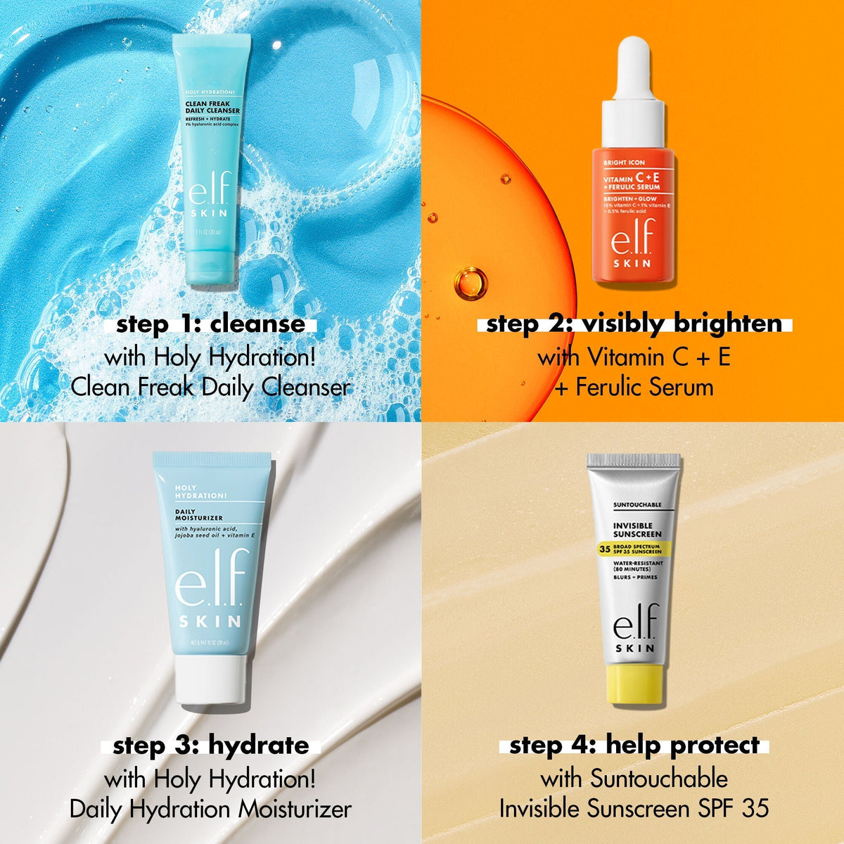 Wake the e.l.f. Up Skincare Kit